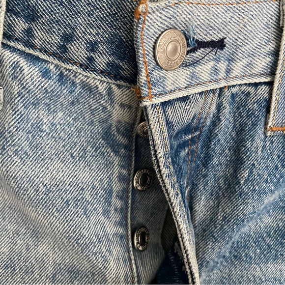 Levi's 501’s High Rise Two Toned Straight Button Fly Rigid Jeans Size 28x30 - Picture 4 of 8